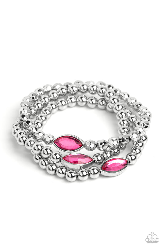 Paparazzi Bracelets - Twinkling Team - Pink