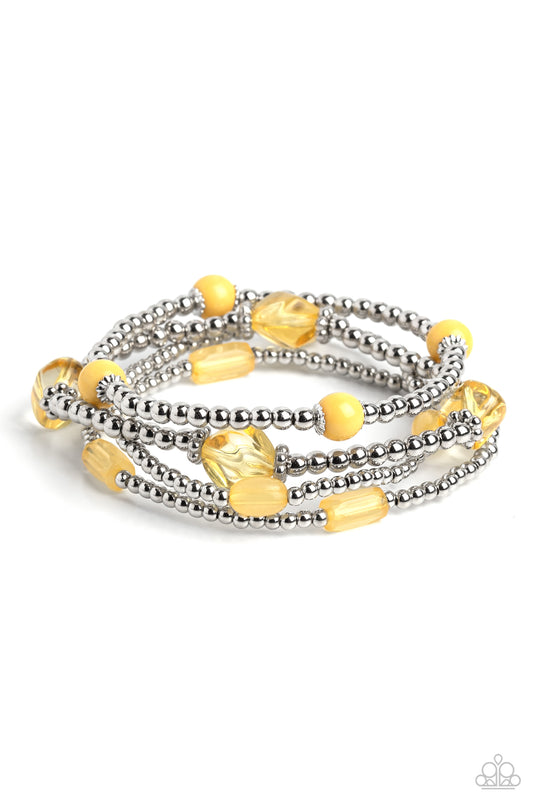 Paparazzi Bracelets - Geometric Guru - Yellow