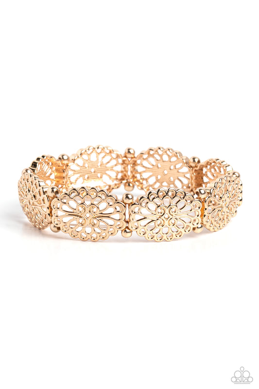 Paparazzi Bracelets - Curly Chic - Gold