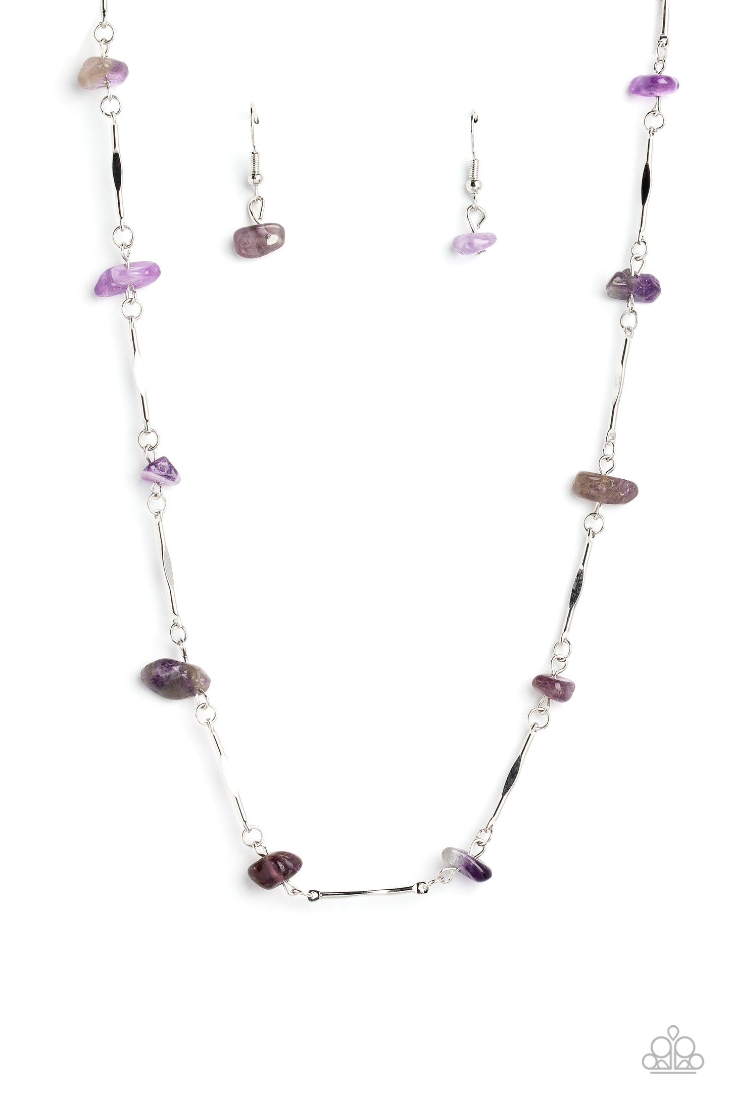 Paparazzi Necklaces - Chiseled Construction - Purple