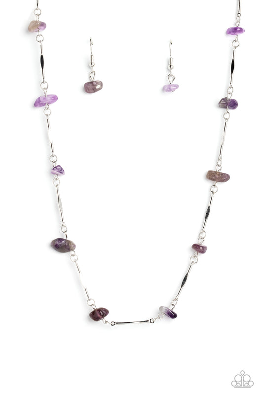 Paparazzi Necklaces - Chiseled Construction - Purple