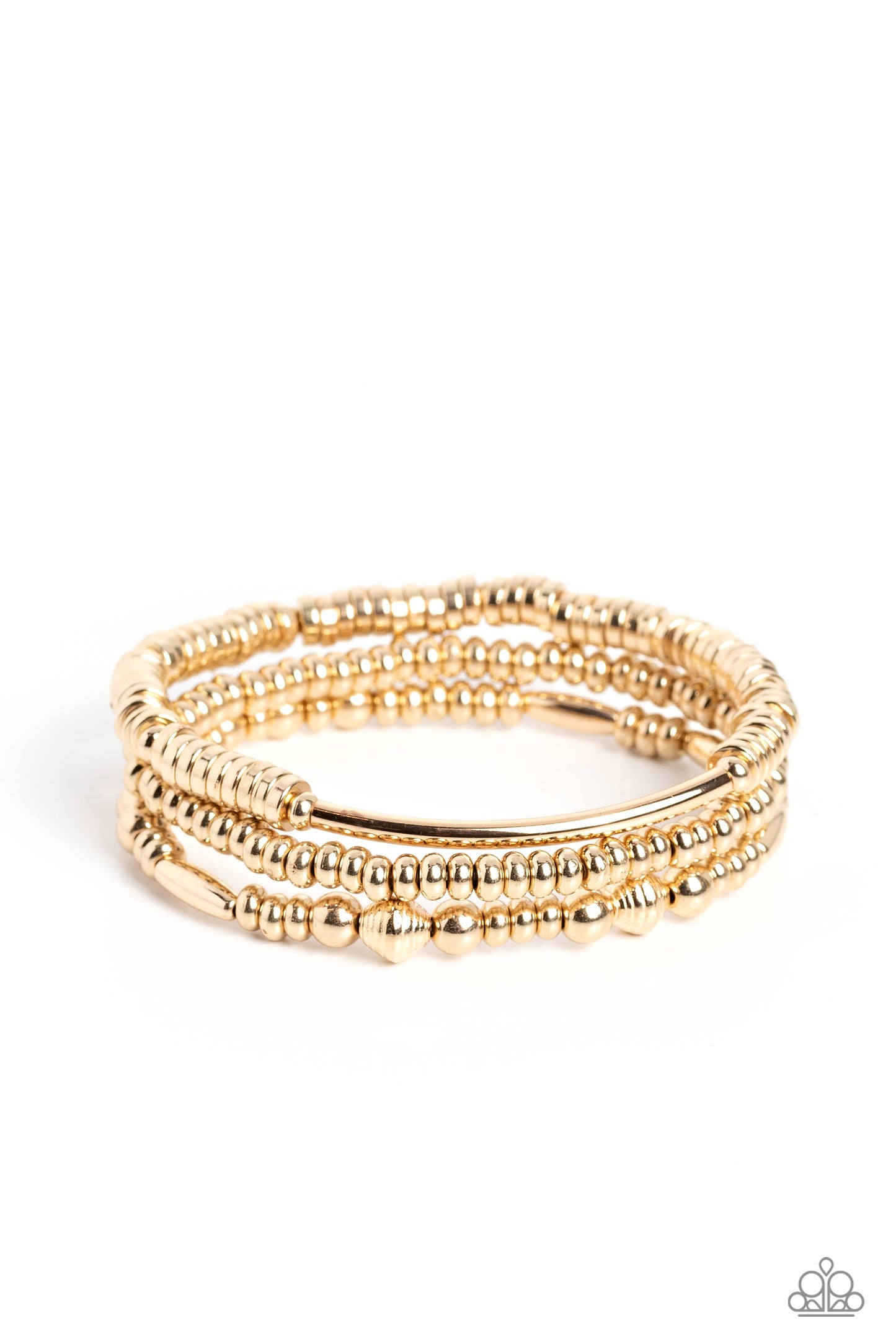 Paparazzi Bracelets - Monochromatic Medley - Gold