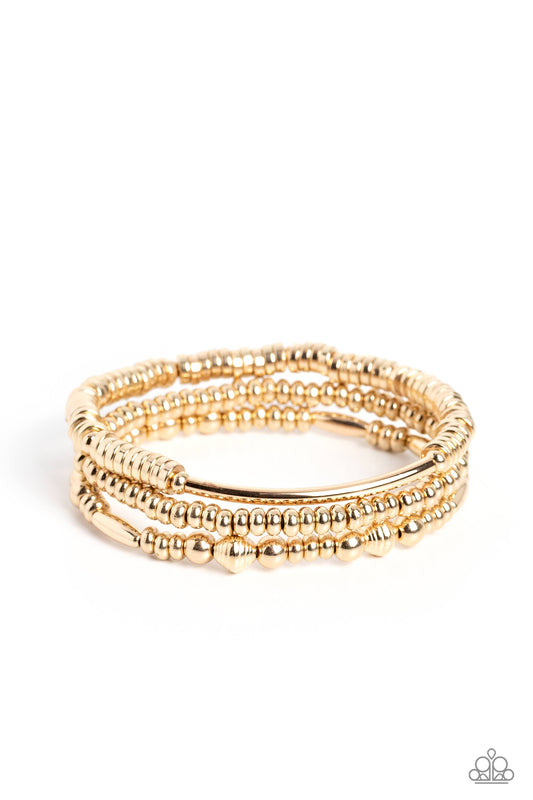 Paparazzi Bracelets - Monochromatic Medley - Gold