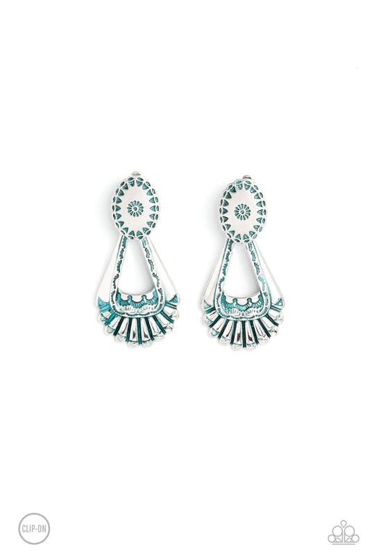 Paparazzi Earrings - Casablanca Chandeliers - Blue
