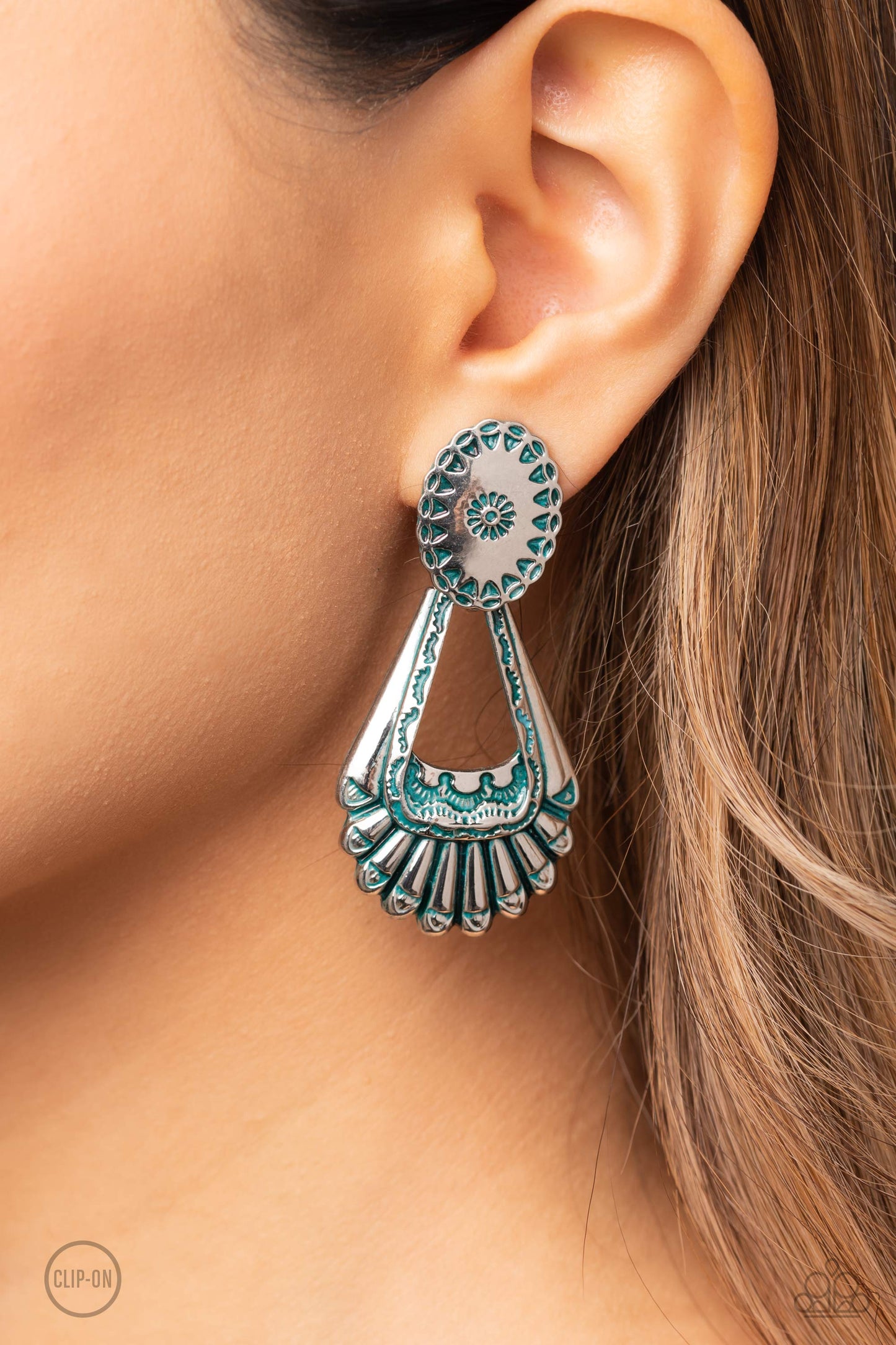 Paparazzi Earrings - Casablanca Chandeliers - Blue