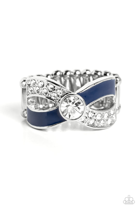 Paparazzi Rings - CROSSED and Found - Blue