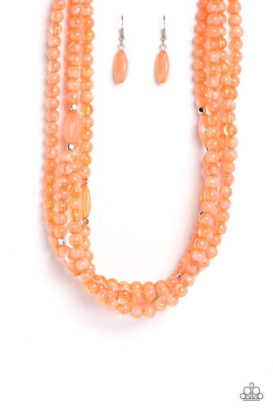 Paparazzi Necklaces - Layered Lass - Orange