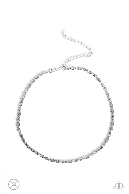 Paparazzi Necklaces - Glimmer of ROPE - Silver