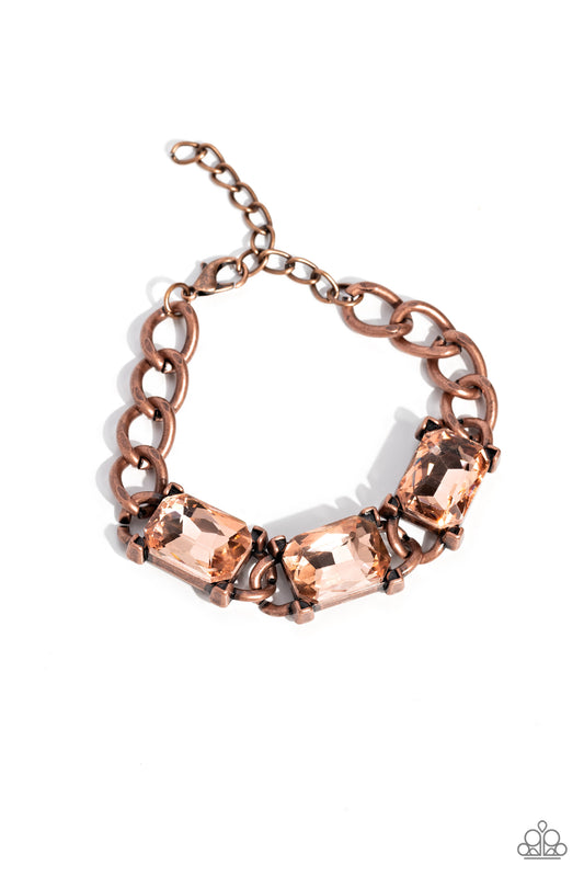 Paparazzi Bracelets - Dazzling Debut - Copper
