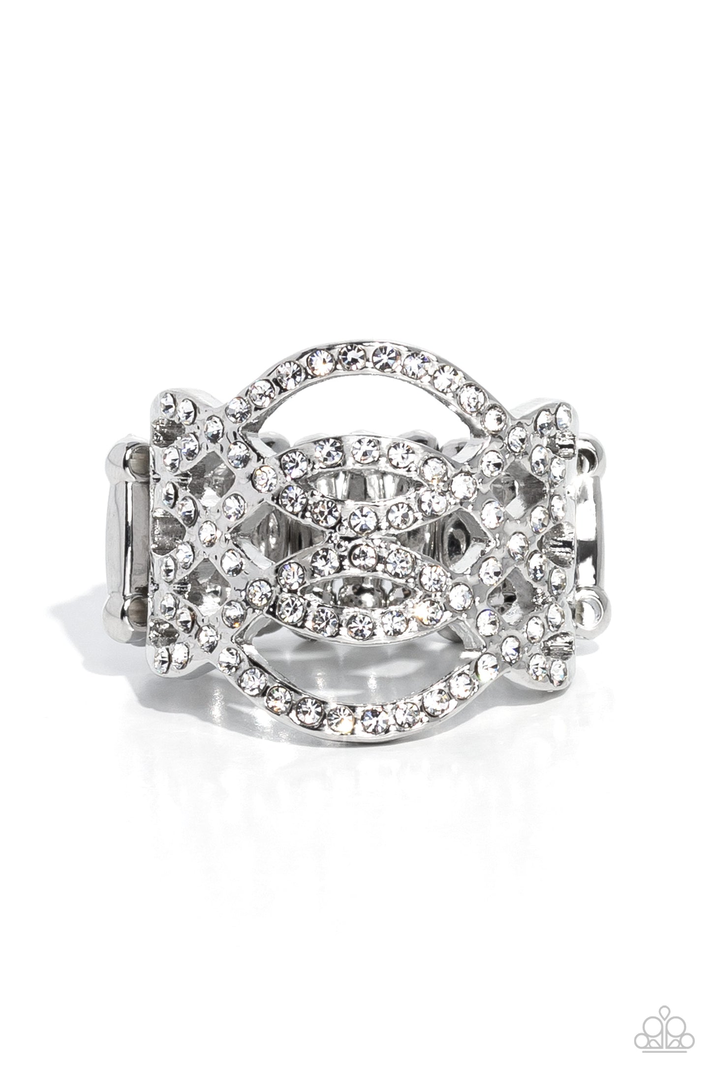 Paparazzi Rings - Interlocked Impression - White