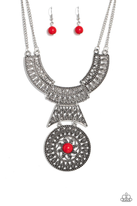 Paparazzi Necklaces - Fetching Filigree - Red
