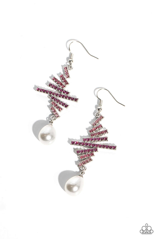 Paparazzi Earrings - Timeless Tapestry - Pink