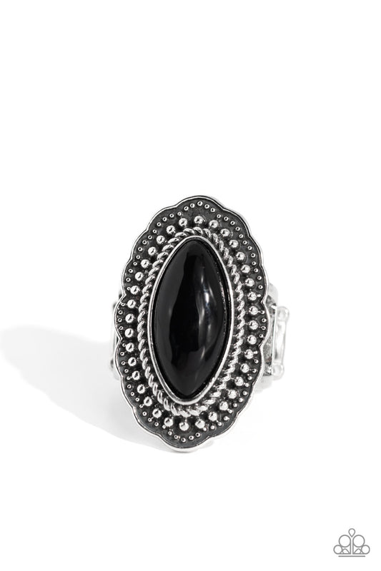Paparazzi Rings - Western Wager - Black