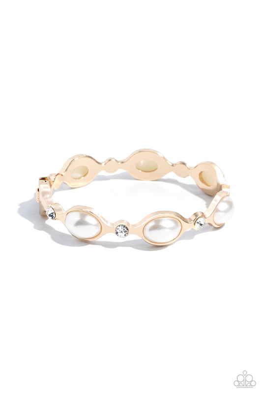 Paparazzi Bracelets - Are You Gonna Be My PEARL? - Gold