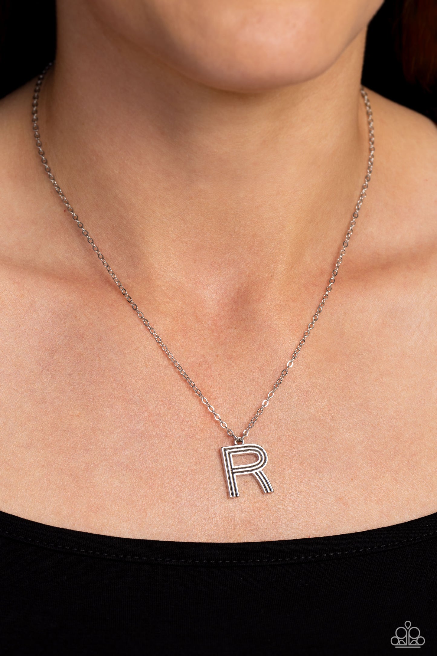 Paparazzi Necklaces - Leave Your Initials - Silver - R