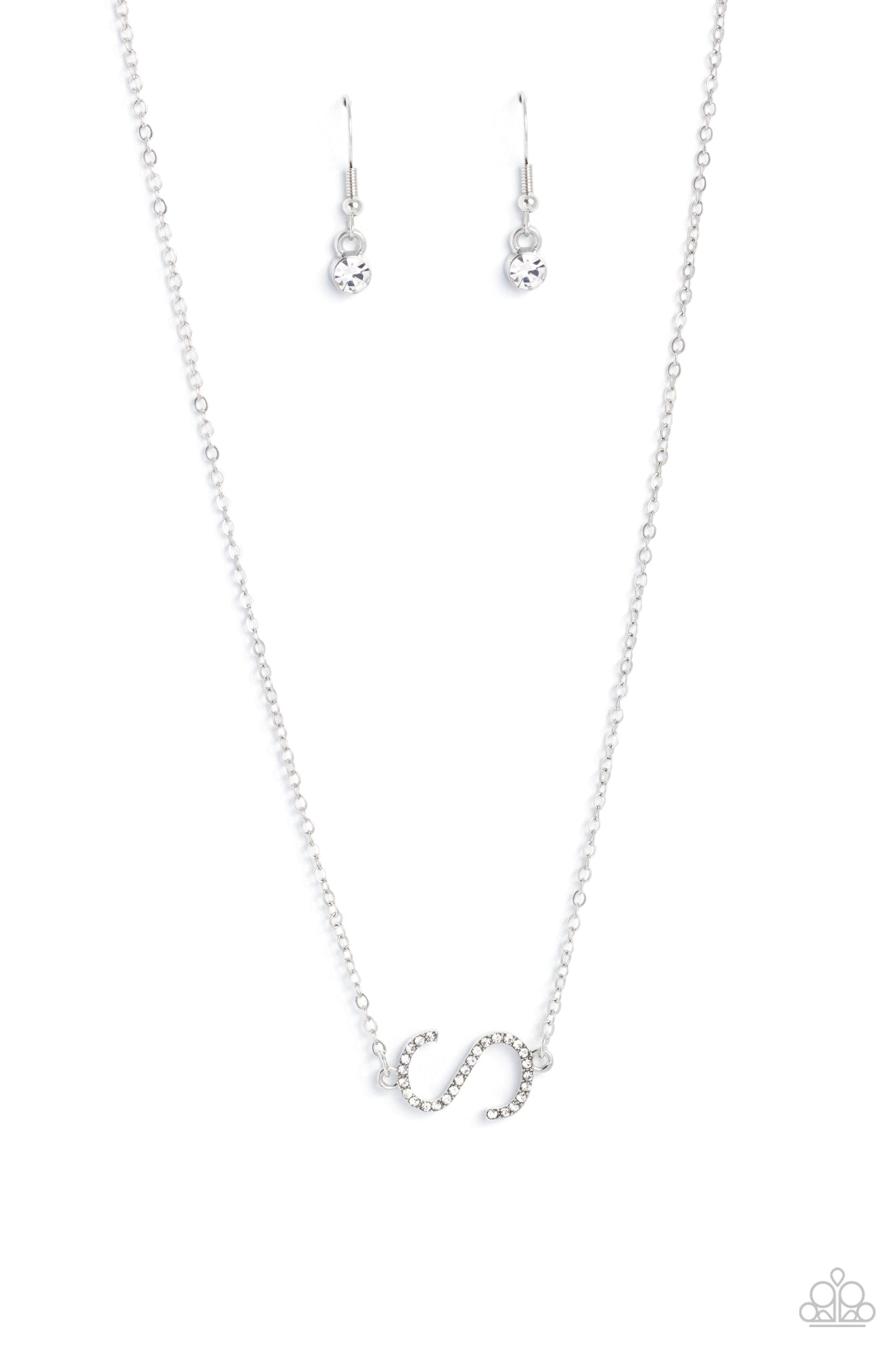 Paparazzi Necklaces - INITIALLY Yours - S - White
