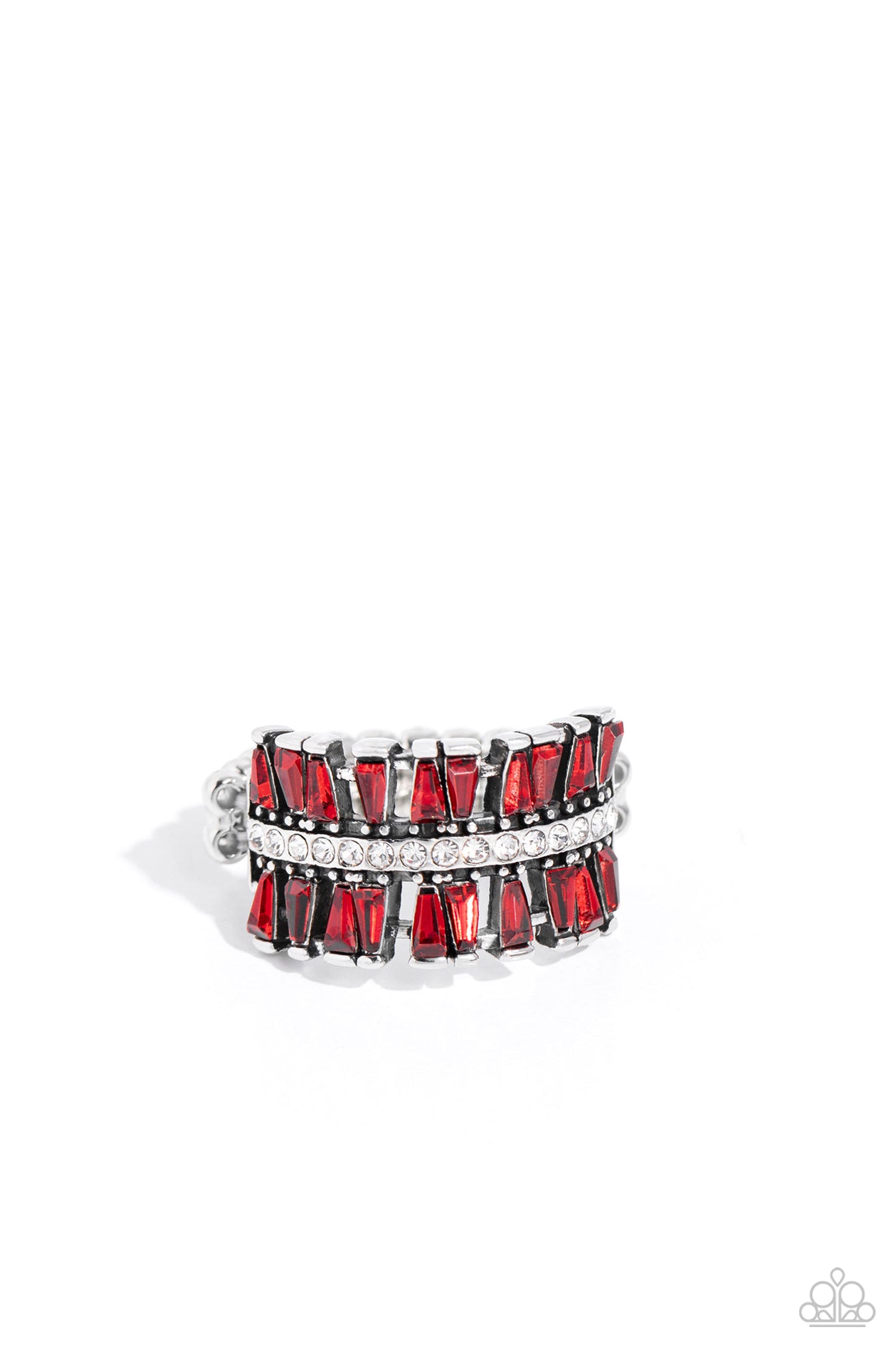 Paparazzi Rings - Staggering Stacks - Red