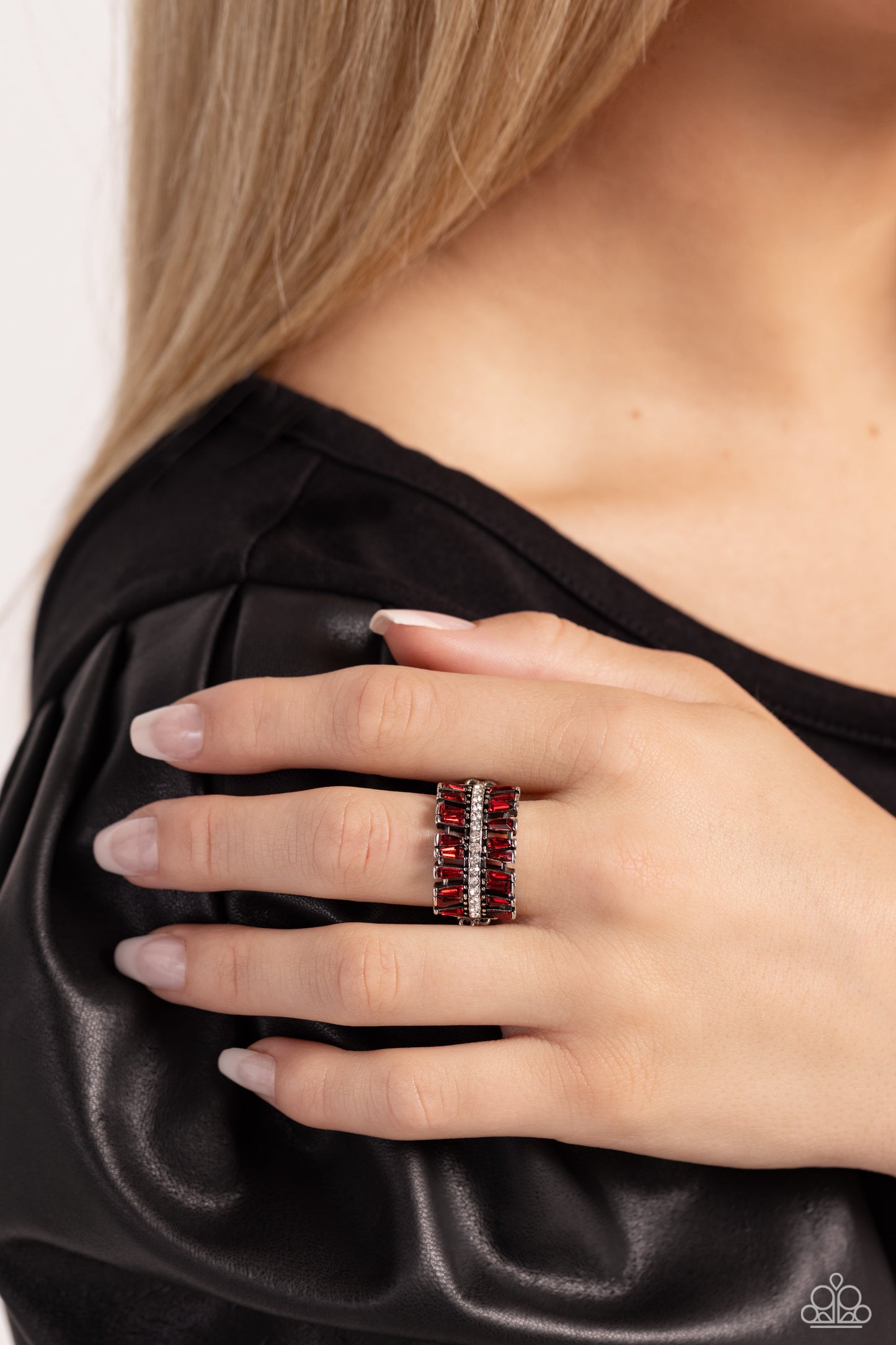 Paparazzi Rings - Staggering Stacks - Red