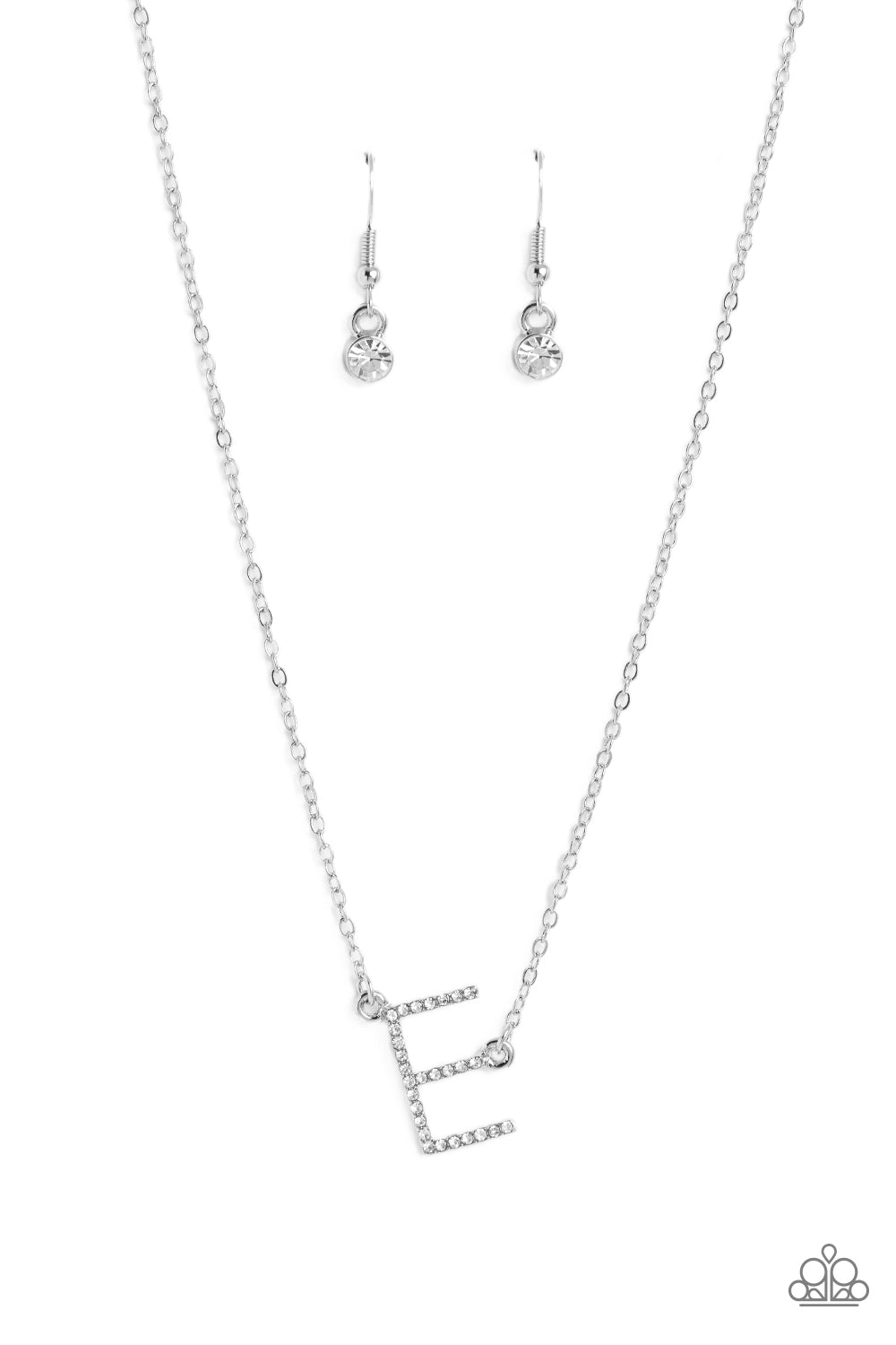 Paparazzi Necklaces - INITIALLY Yours - E - White