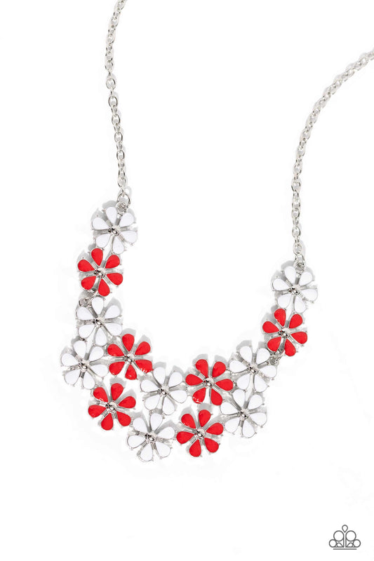 Paparazzi Necklaces - Floral Fever - Red