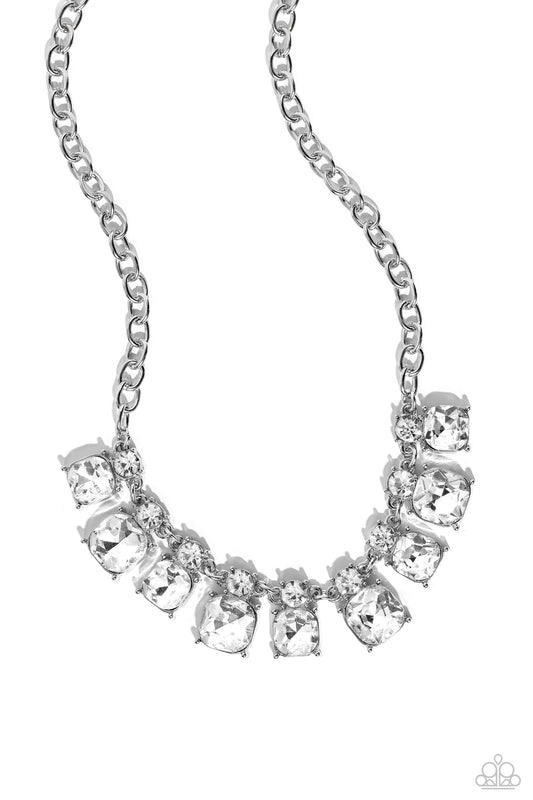 Paparazzi Necklaces - Fitted Fantasy - White