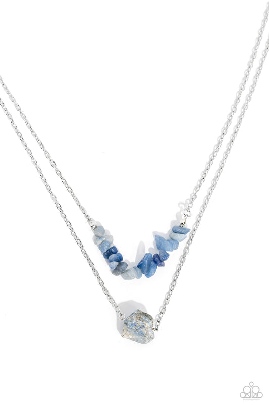 Paparazzi Necklaces - Chiseled Caliber - Blue