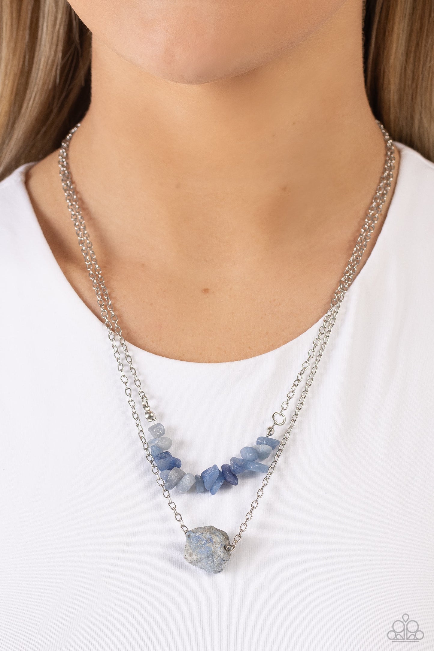 Paparazzi Necklaces - Chiseled Caliber - Blue