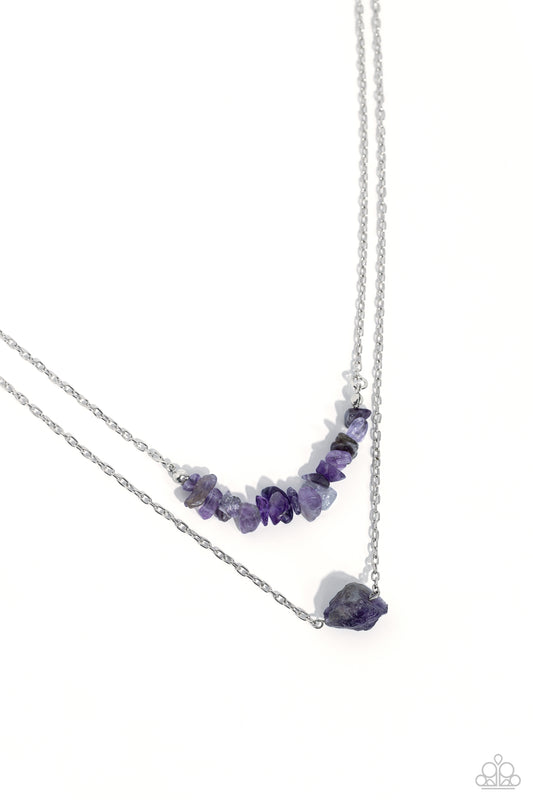 Paparazzi Necklaces - Chiseled Caliber - Purple