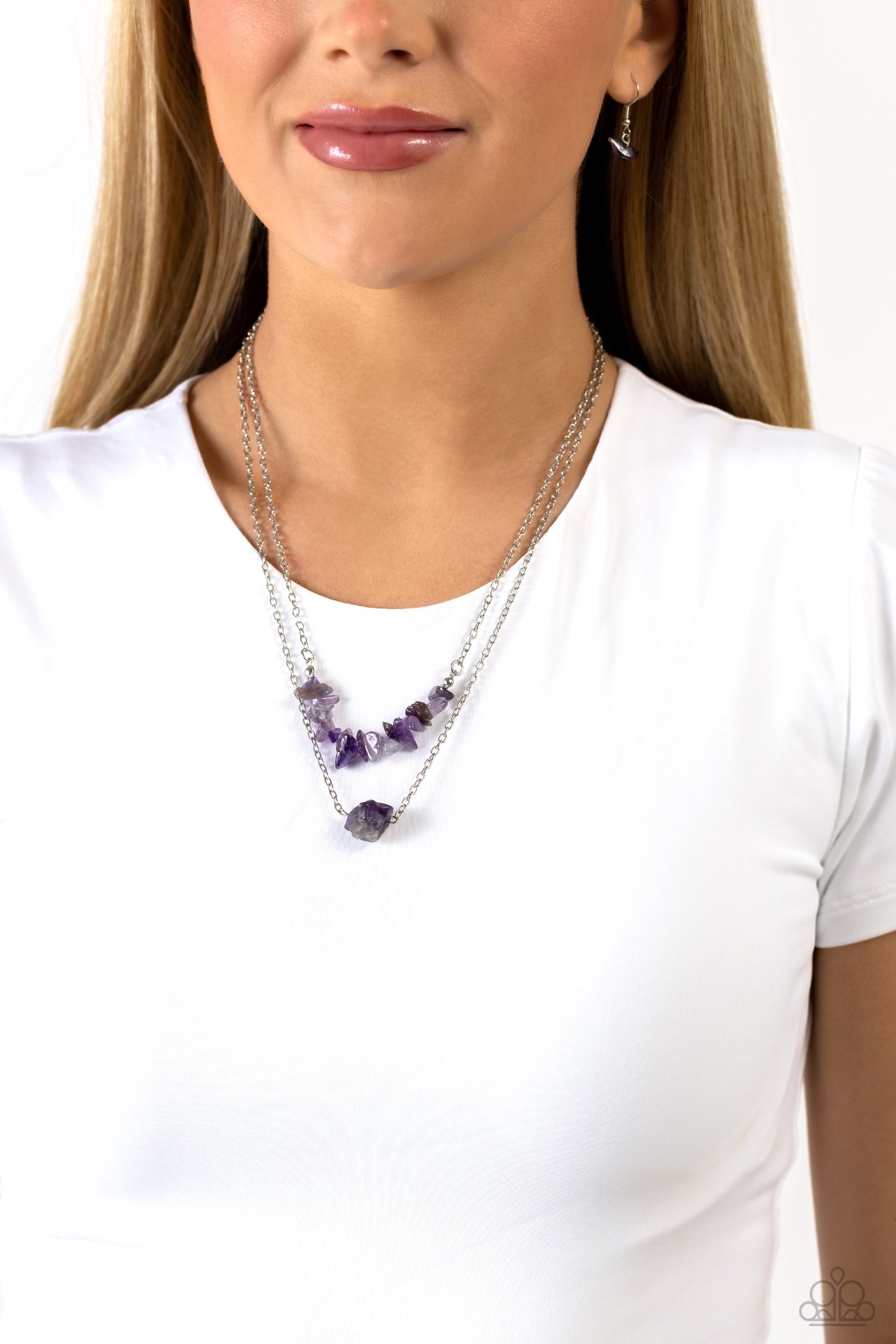 Paparazzi Necklaces - Chiseled Caliber - Purple