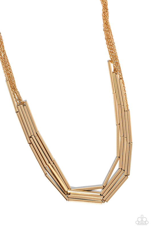 Paparazzi Necklaces - Dynamic Default - Gold