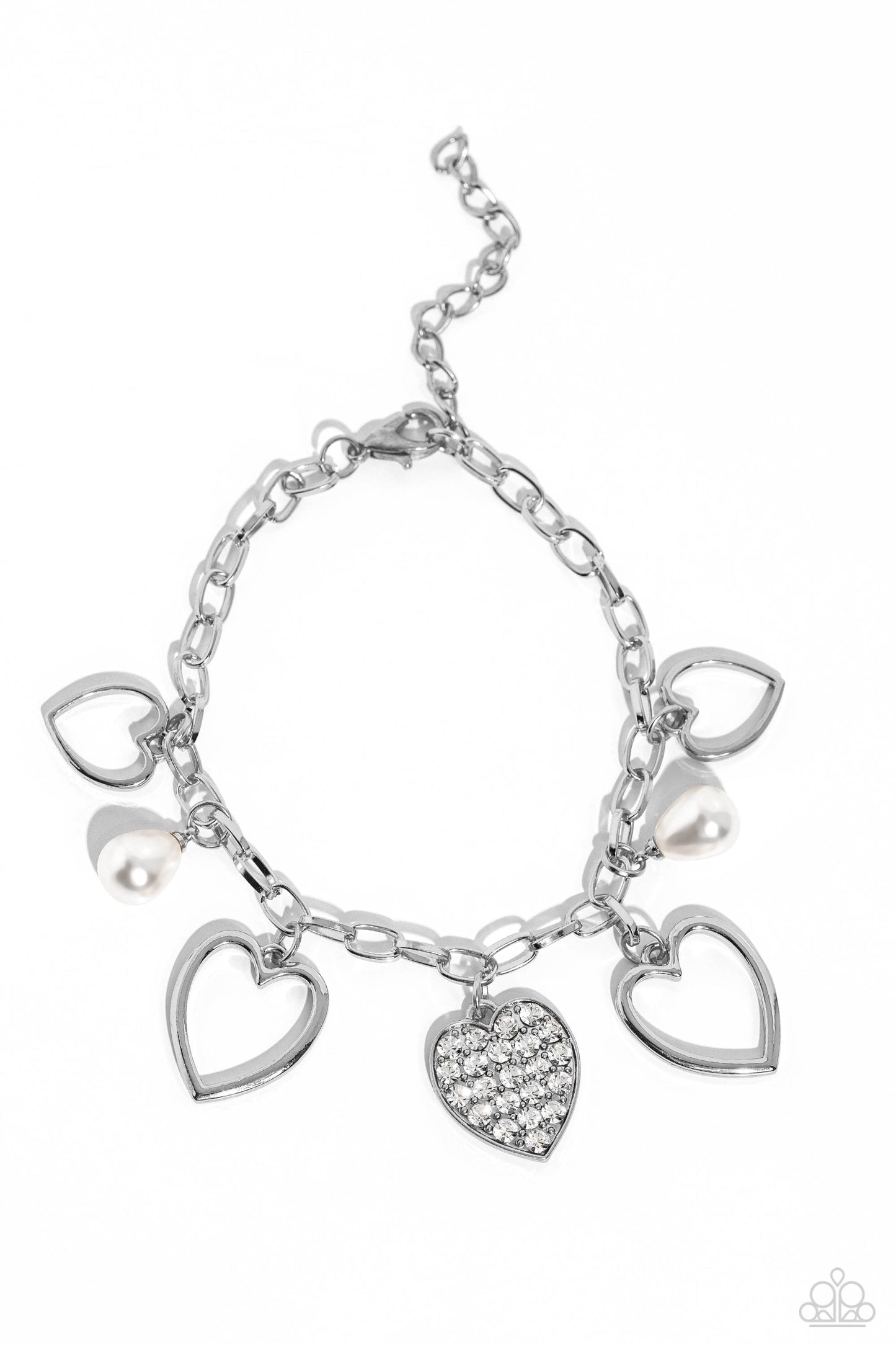 Paparazzi Bracelets - GLOW Your Heart - White