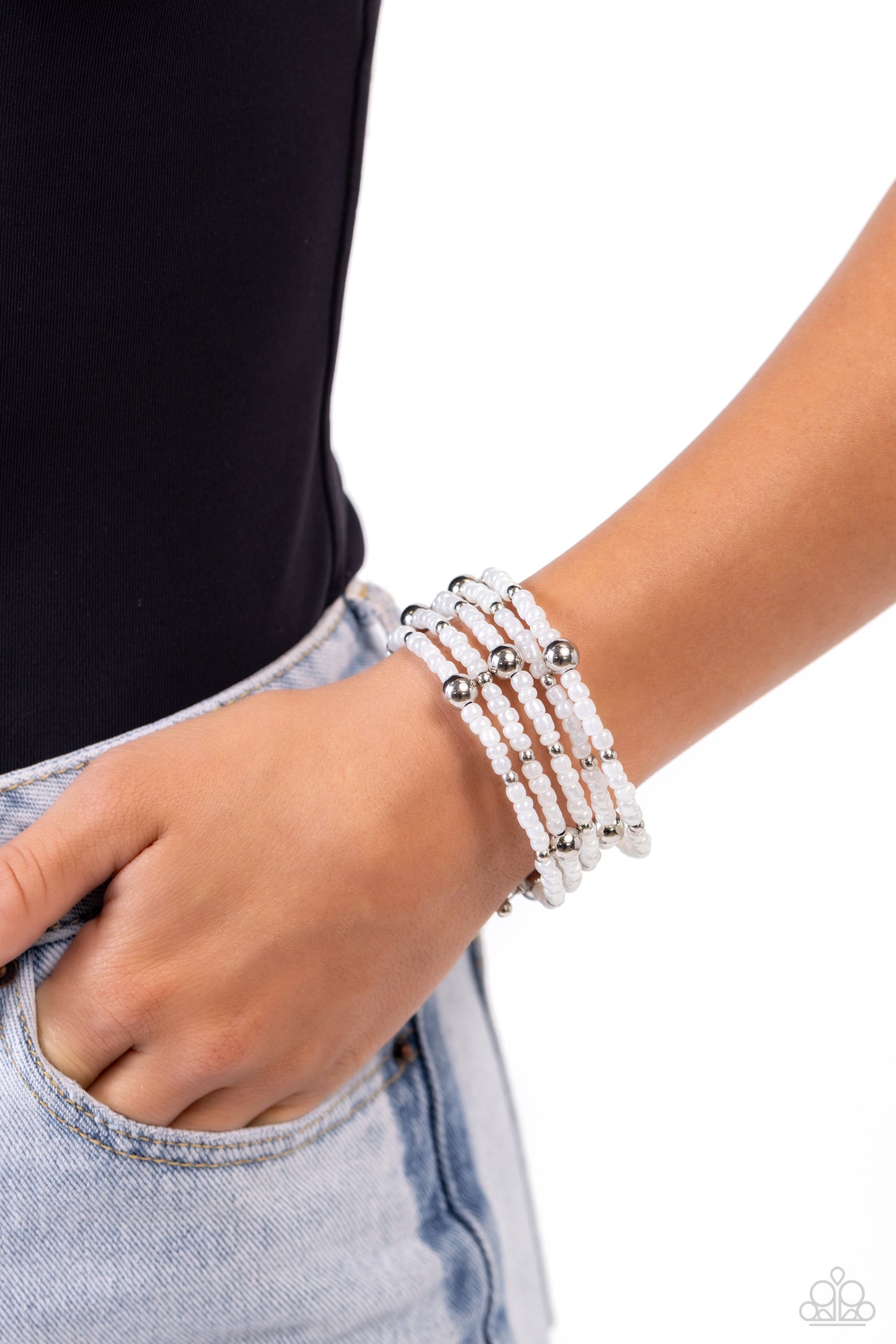 Paparazzi Bracelets - Refined Retrograde - White