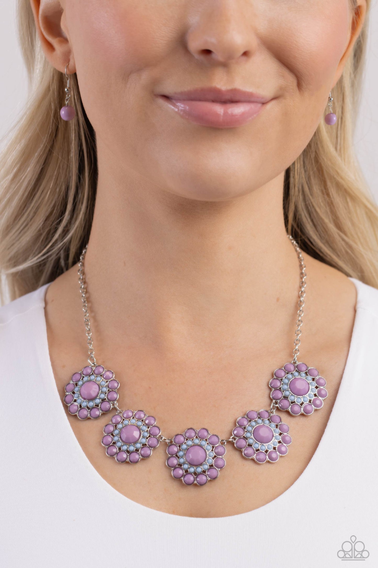 Paparazzi Necklaces - Floral Fervor - Purple