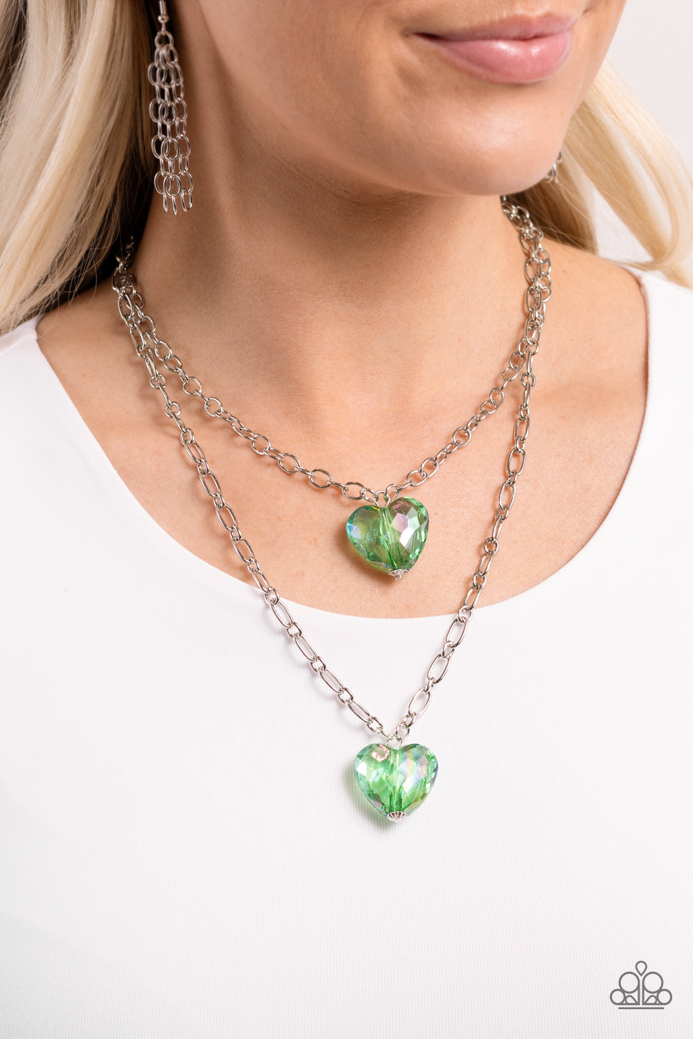 Paparazzi Necklaces - Layered Love - Green