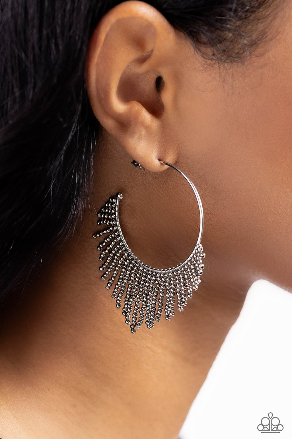 Paparazzi Earrings - Tailored Tassel - Silver