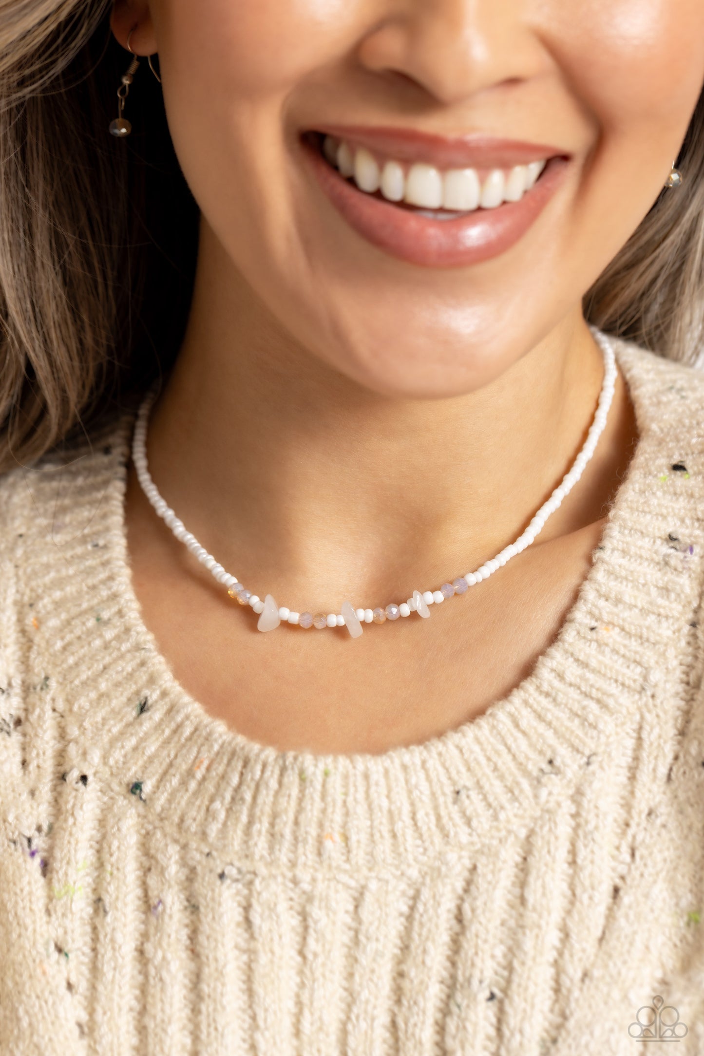 Paparazzi Necklaces - Naturally Notorious - White