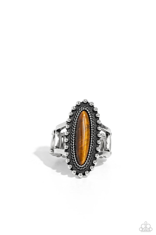 Paparazzi Rings - Oblong Occasion - Brown