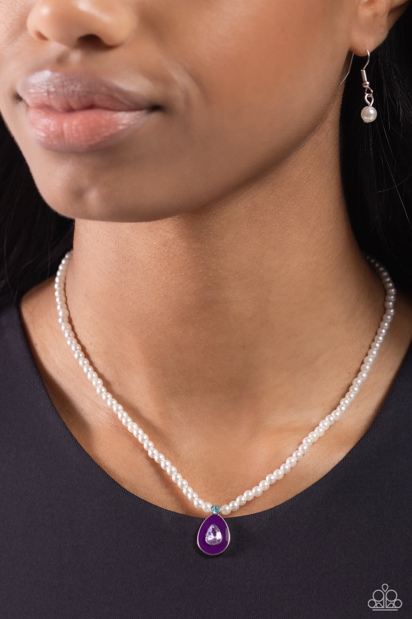 Paparazzi Necklaces - PEARL-demonium - Purple