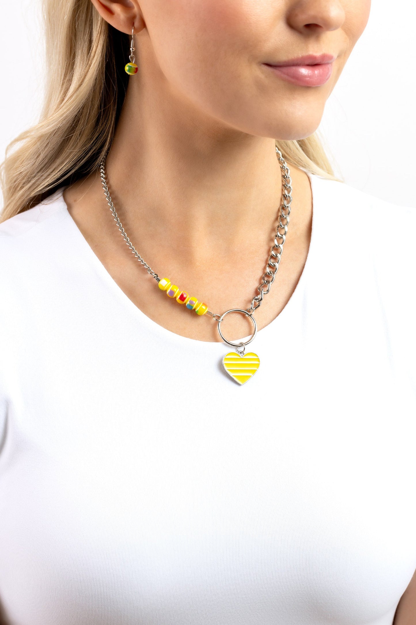 Paparazzi Necklaces - Mismatched Mayhem - Yellow