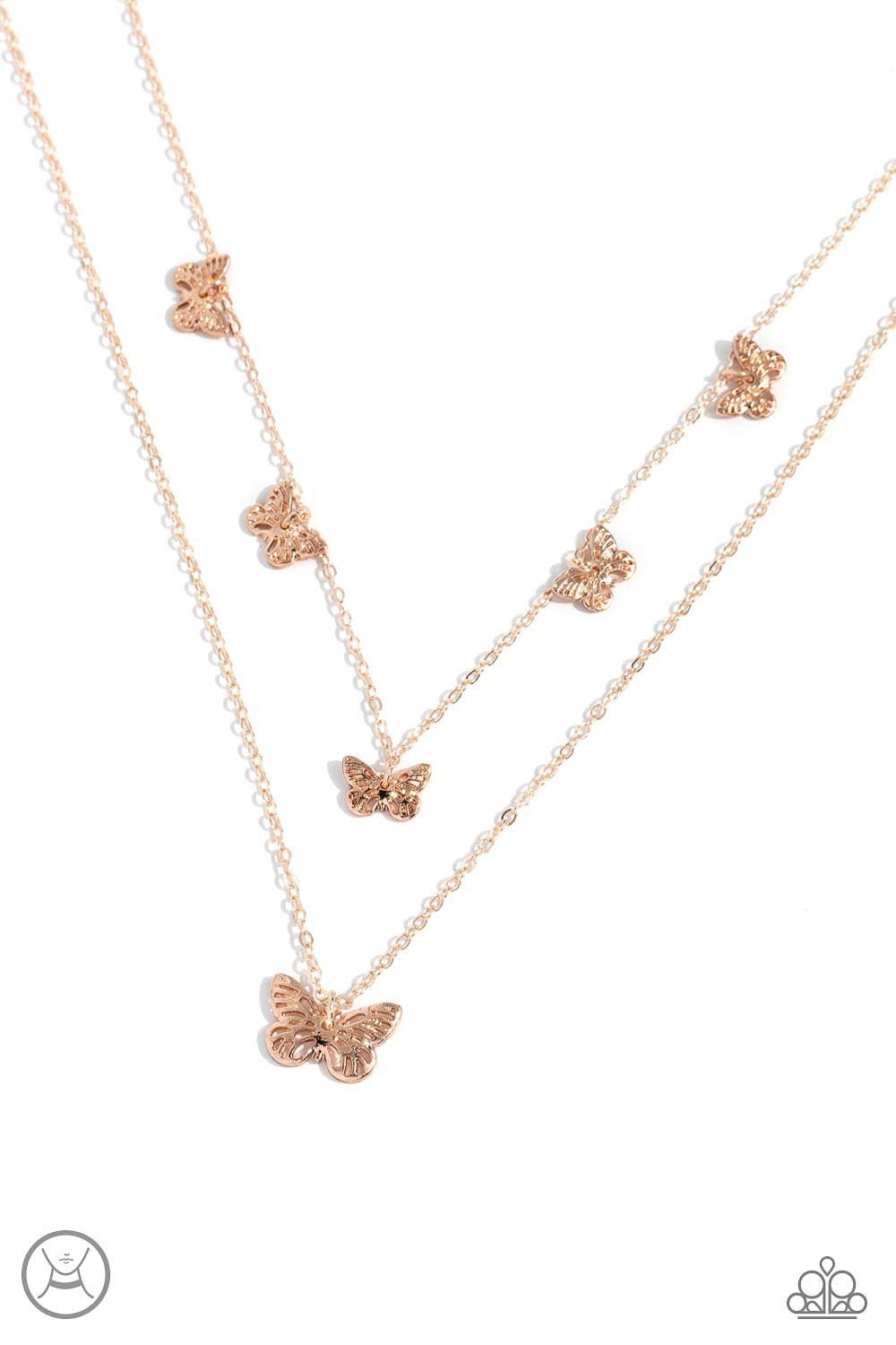 Paparazzi Necklaces - Butterfly Beacon - Rose Gold
