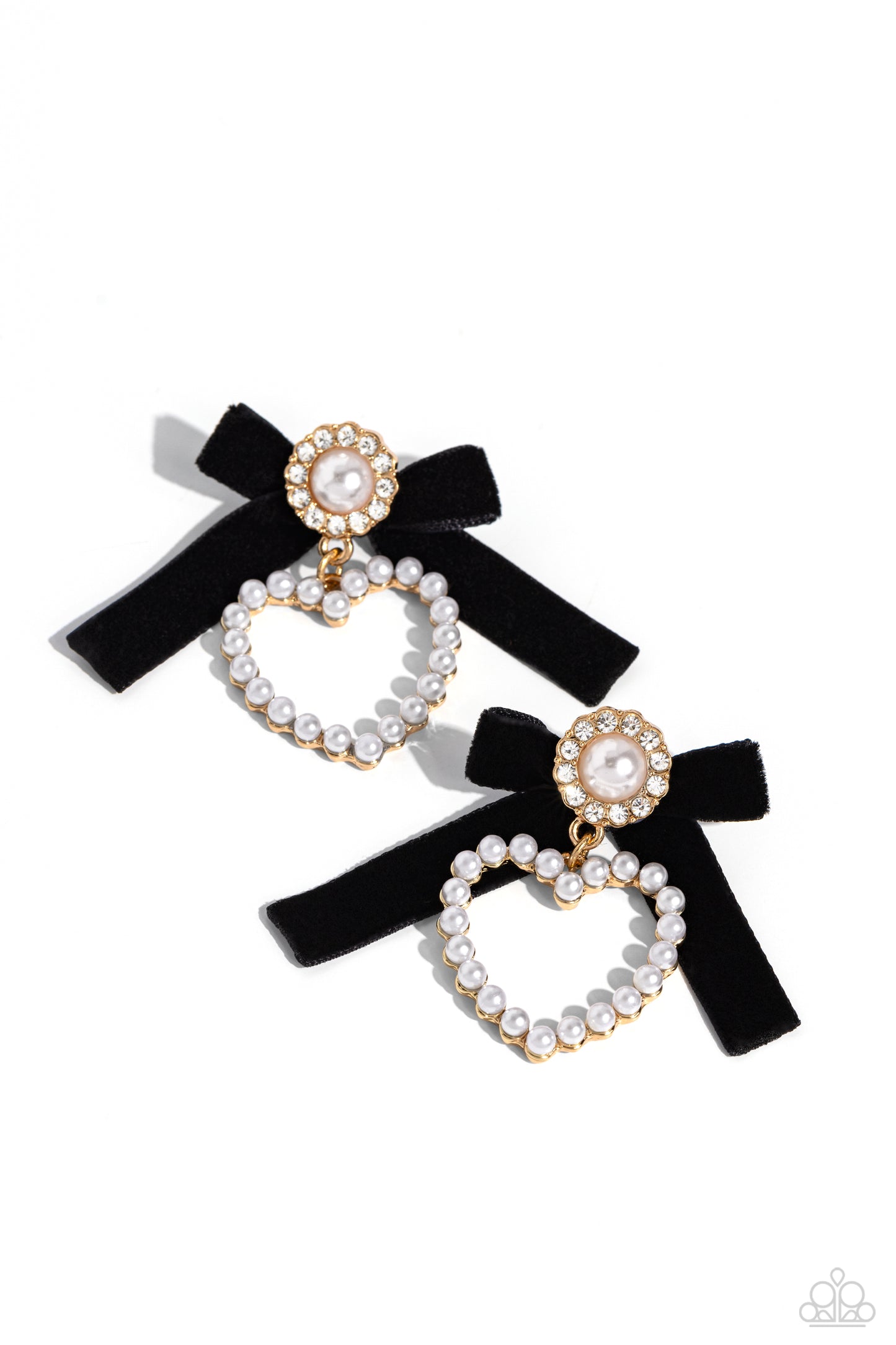 Paparazzi Earrings - BOW and Then - Gold