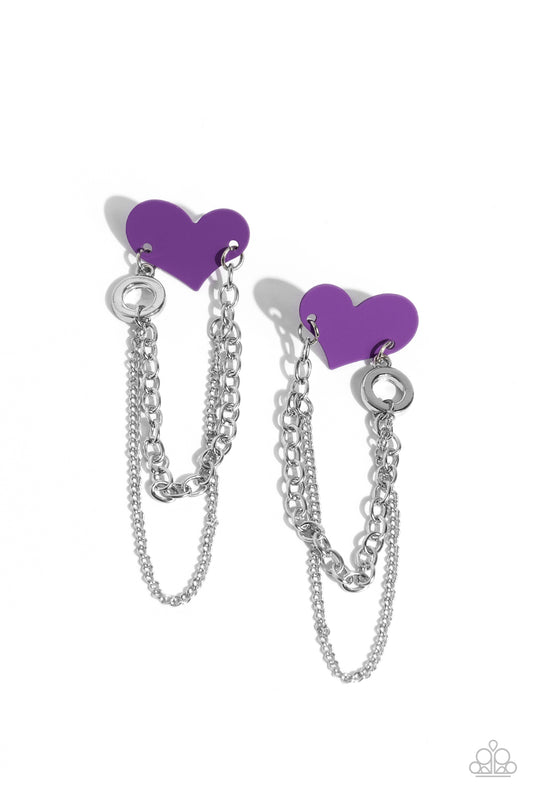 Paparazzi PREORDER Earrings - Altered Affection - Purple