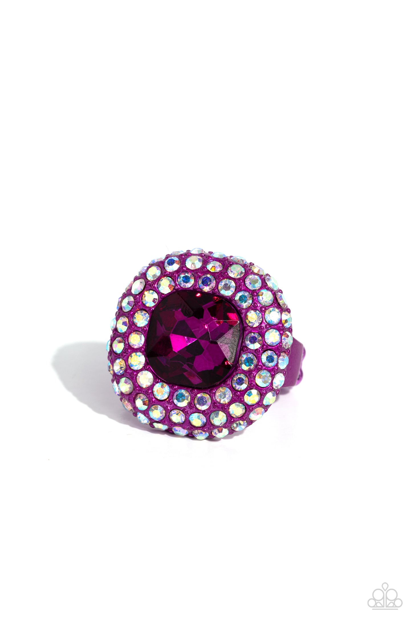 Paparazzi Rings - Glistening Grit - Pink