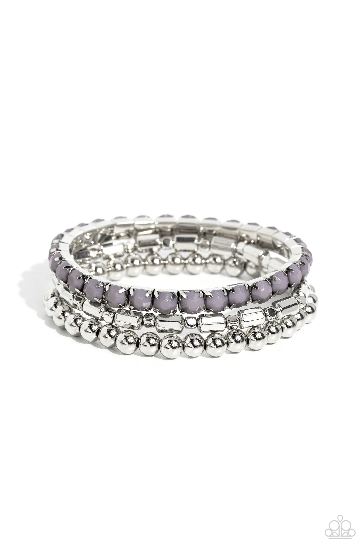 Paparazzi Bracelets - Monochromatic Maverick - Silver