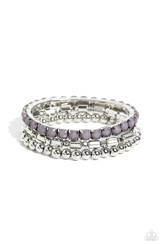 Paparazzi Bracelets - Monochromatic Maverick - Silver