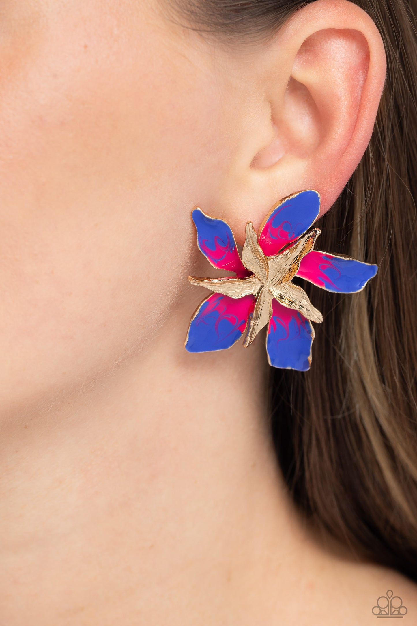 Paparazzi Earrings - Warped Wallflower - Multi