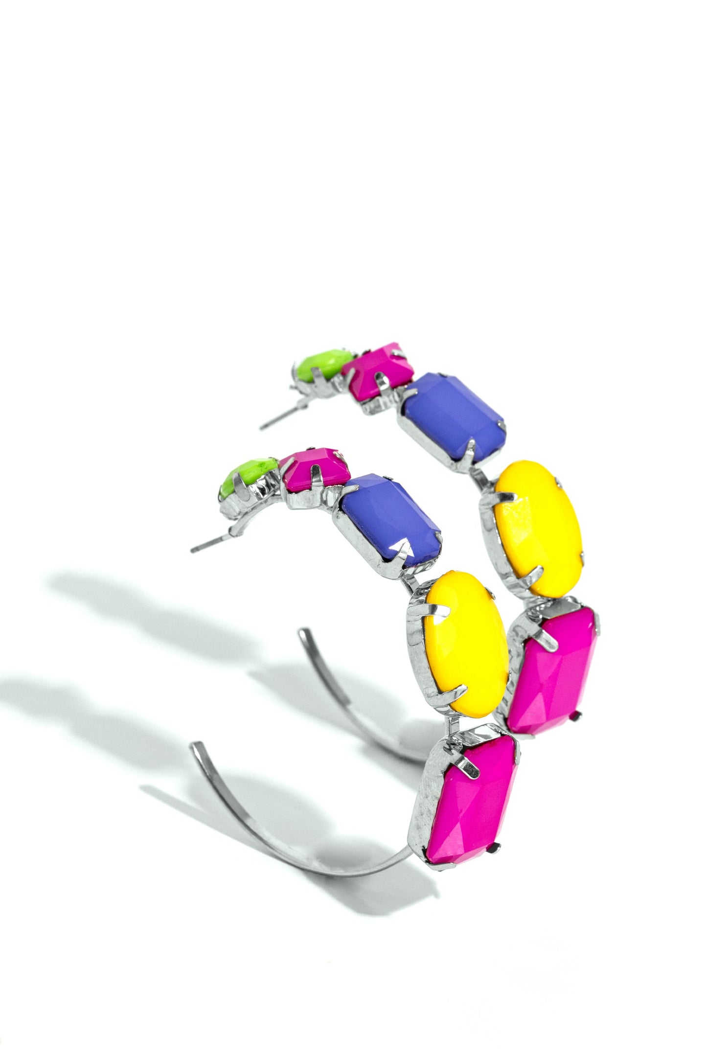 Paparazzi Earrings - Geometric Gamer - Pink