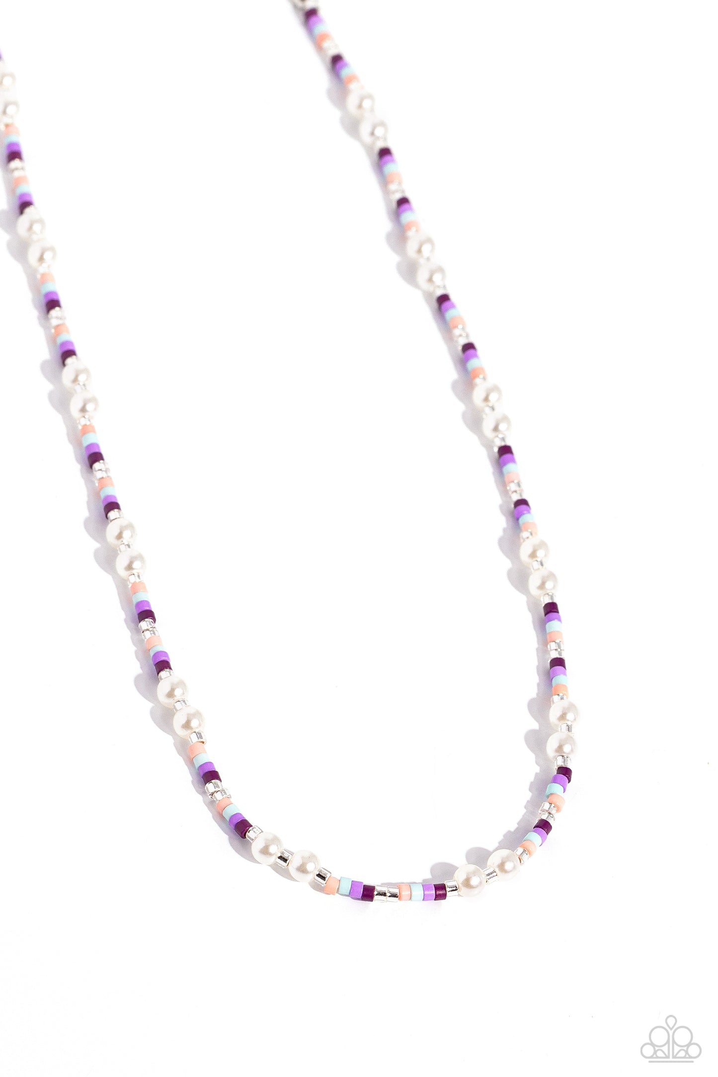 Paparazzi Necklaces - Colorblock Charm - Purple