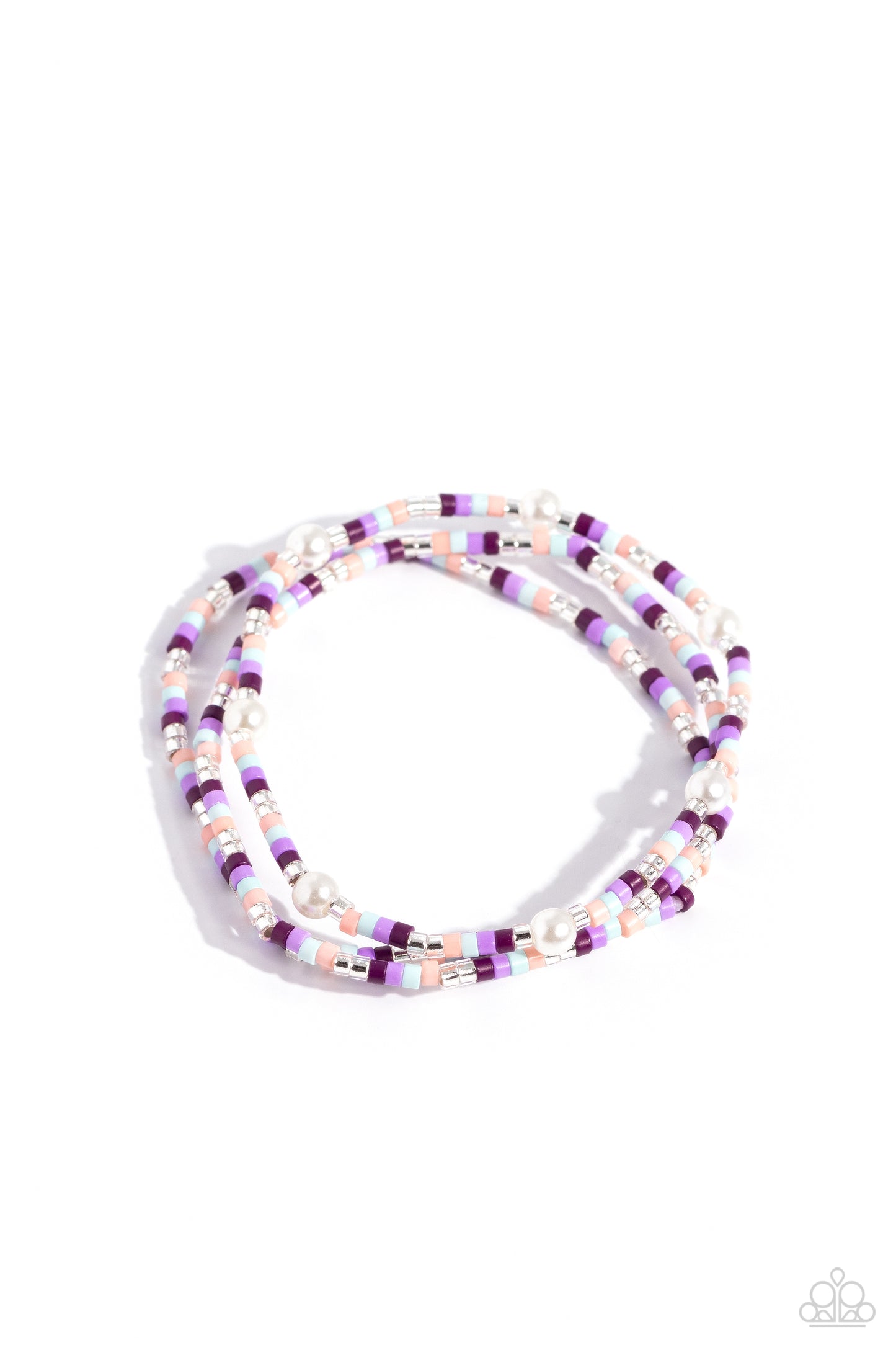 Paparazzi Bracelets - Colorblock Cache - Purple