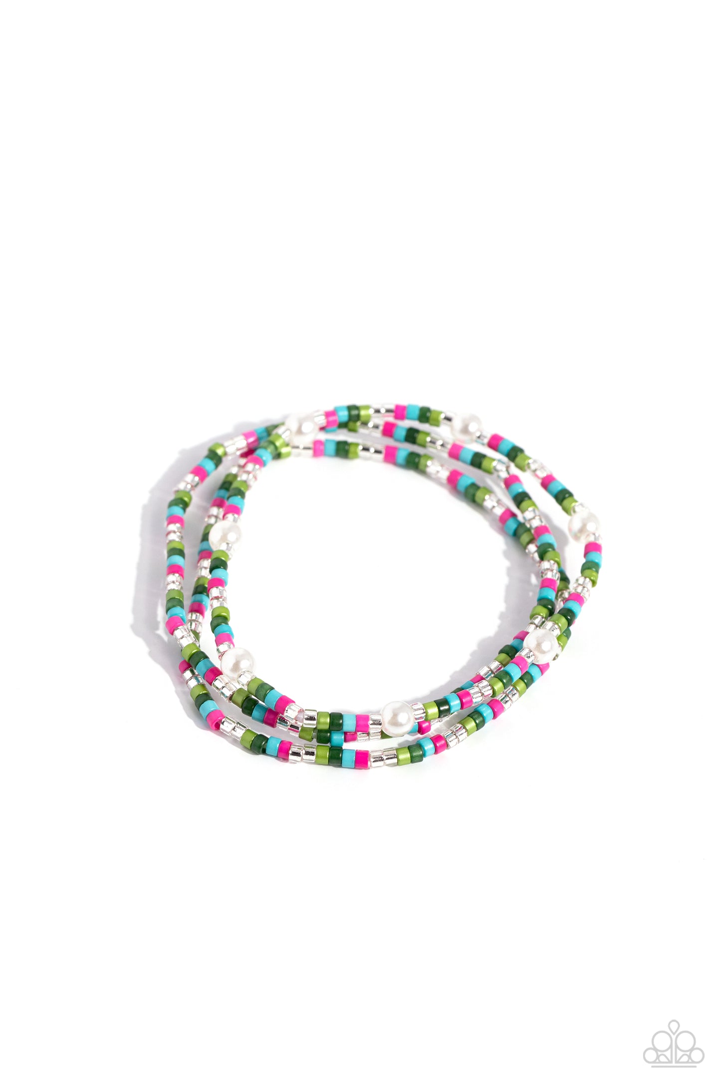 Paparazzi Bracelets - Colorblock Cache - Green